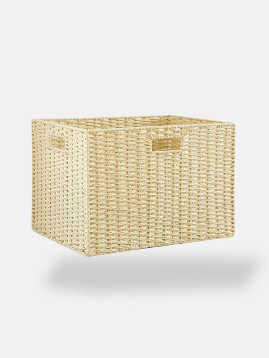 Panier de rangement osier blanc