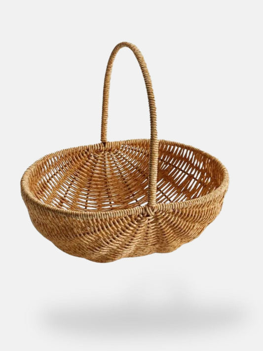 Panier pique-nique en osier rustique 27cmx27cmx20cm